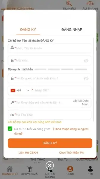 Đăng ký LUCKY99